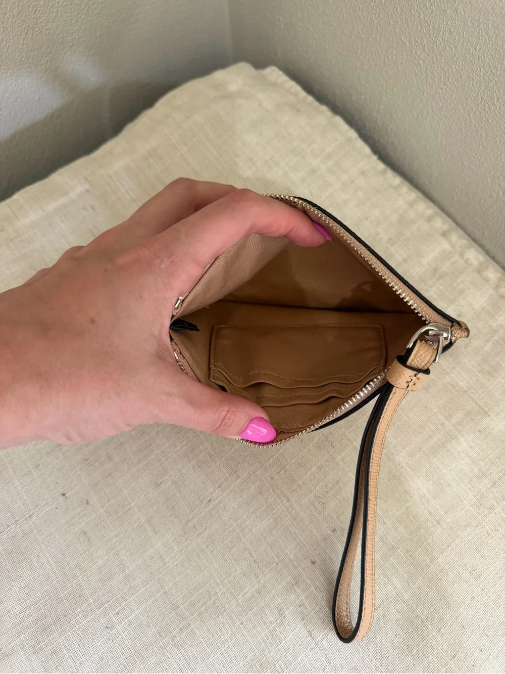 Coach Gold Black Star Glitter Wristlet NWOT
